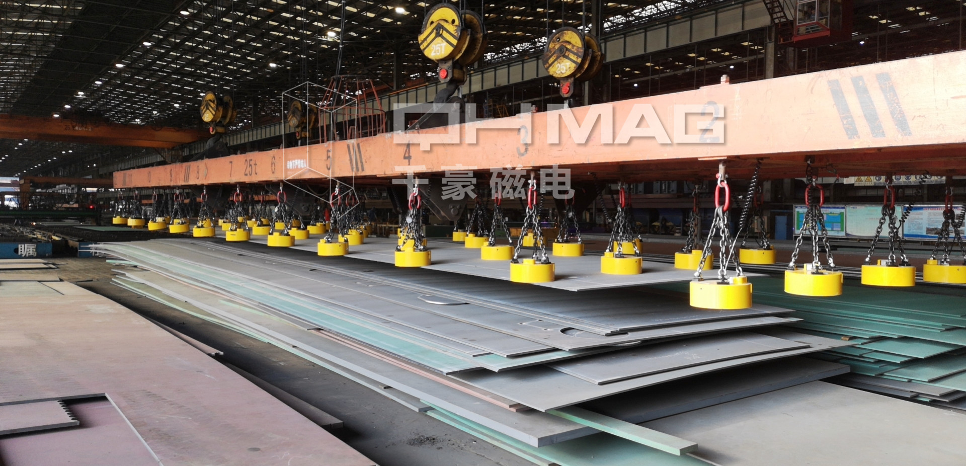 千豪磁電吊鋼板用夾具，電永磁吊具，磁力吊具