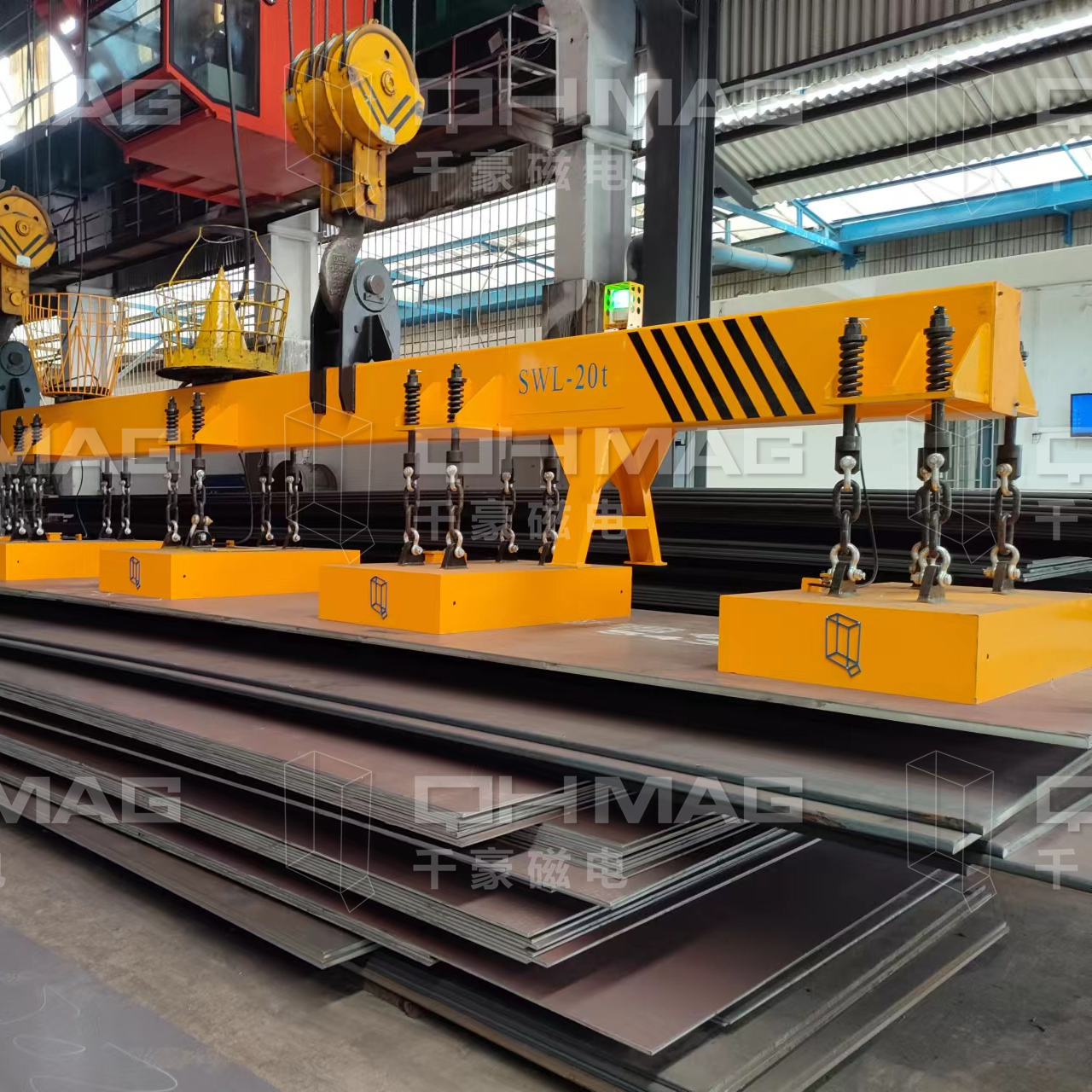 千豪吊鋼板電永磁吊具，鋼板吊具，電永磁吊具，磁力吊具